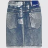 Gecoate denim minirok