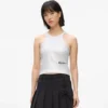 Gecoate geribde tanktop