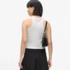 Gecoate geribde tanktop