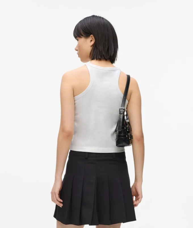 Gecoate geribde tanktop