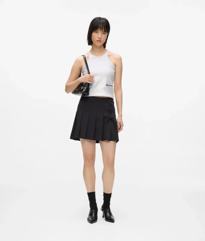 Gecoate geribde tanktop