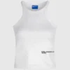 Gecoate geribde tanktop