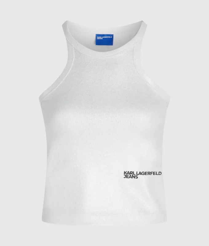 Gecoate geribde tanktop
