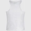Gecoate geribde tanktop