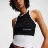 GELAAGDE GERIBBELDE TANKTOP