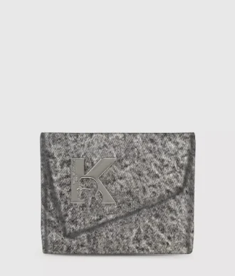 Geo denim portemonnee