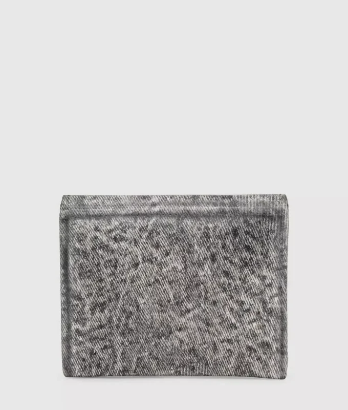 Geo denim portemonnee