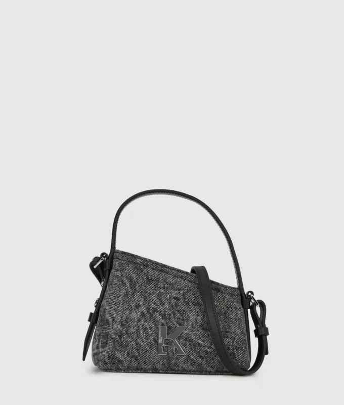 Geo mini denim crossbodytas