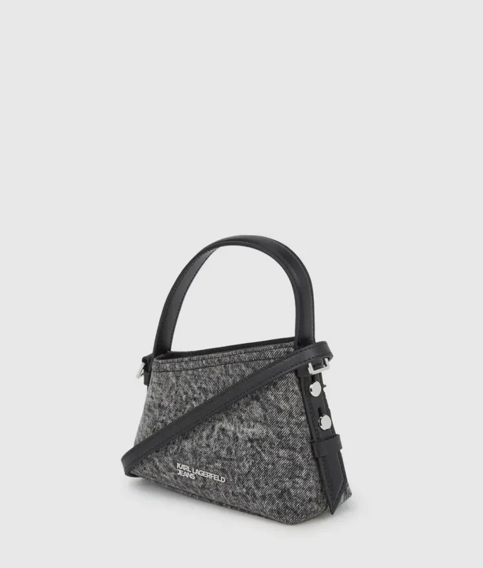 Geo mini denim crossbodytas
