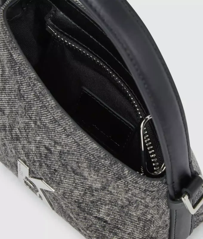 Geo mini denim crossbodytas