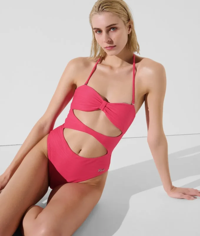 GERIBBELDE BANDEAU-BADPAK