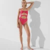 GERIBBELDE BANDEAU-BADPAK