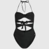 GERIBBELDE BANDEAU-BADPAK
