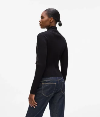 Geribbelde gebreide cardigan