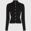Geribbelde gebreide cardigan