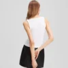 GERIBBELDE TANKTOP MET V-HALS