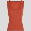 GERIBBELDE TANKTOP MET V-HALS