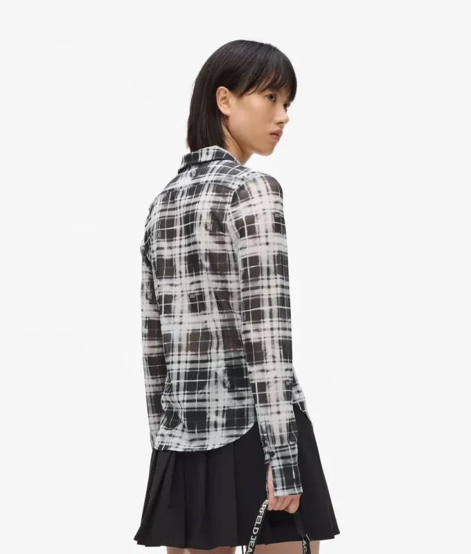 Geruit mesh shirt