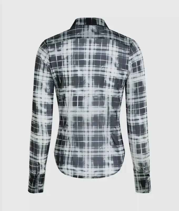 Geruit mesh shirt