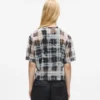 Geruit mesh T-shirt