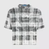 Geruit mesh T-shirt