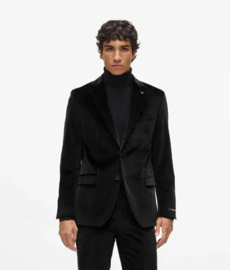 Getailleerde blazer van wolmix