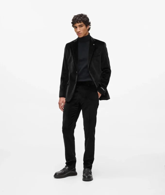 Getailleerde blazer van wolmix