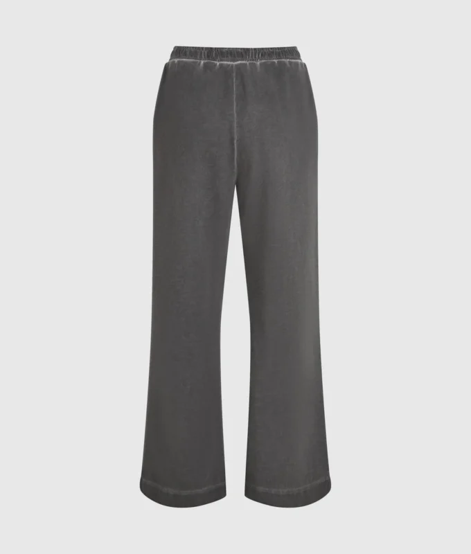 Gewassen joggingbroek met wijde pijpen