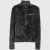Gewassen sweater met ritssluiting