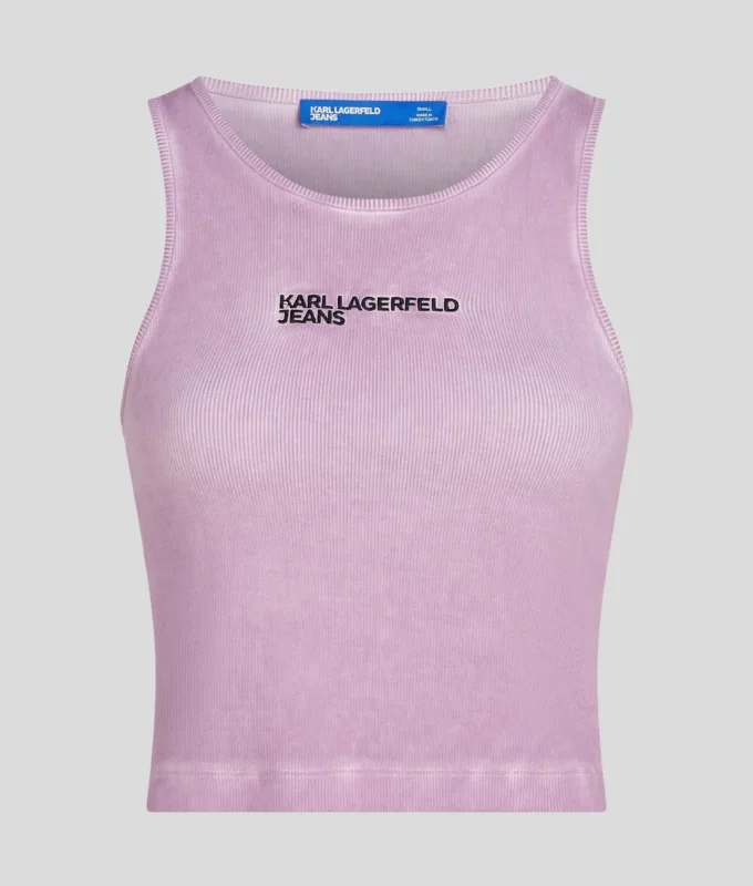 GEWASTE GERIBBELDE TANKTOP