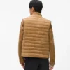 Gewatteerd vest van imitatiesuède