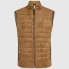 Gewatteerd vest van imitatiesuède