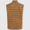 Gewatteerd vest van imitatiesuède