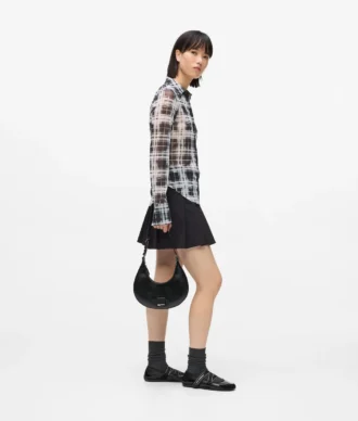 Glanzende moon bag