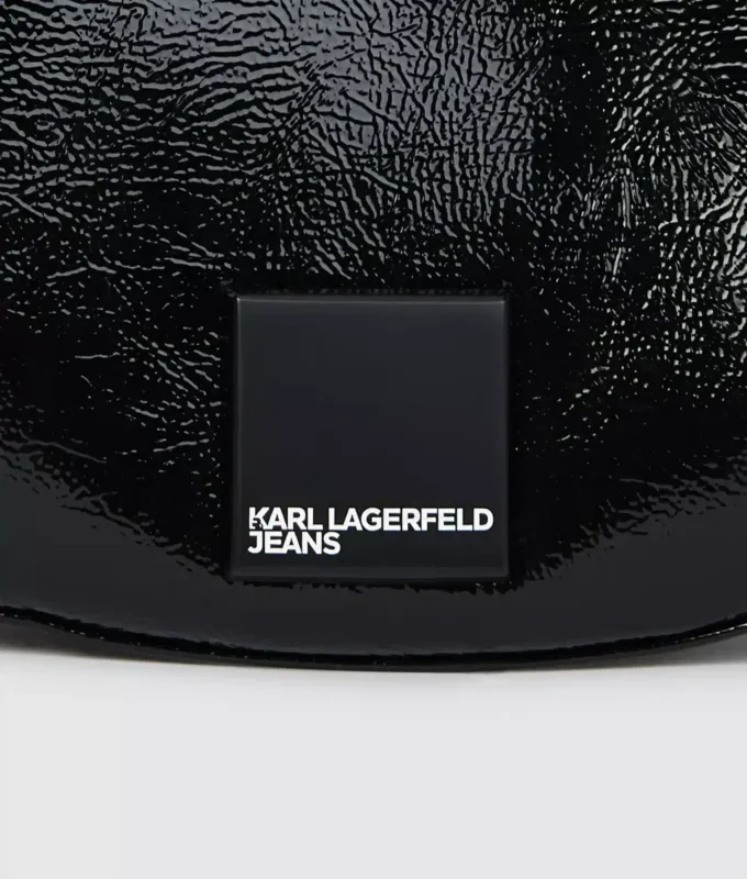 Glanzende moon bag