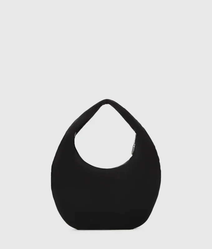 Glanzende nylon schoudertas