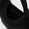Glanzende nylon schoudertas