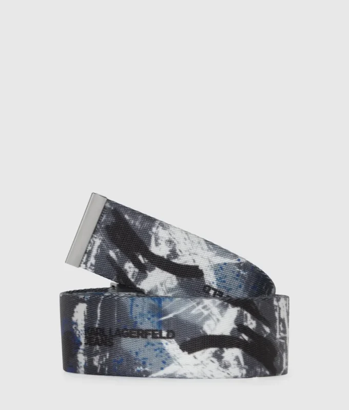 Graffiti print geweven riem