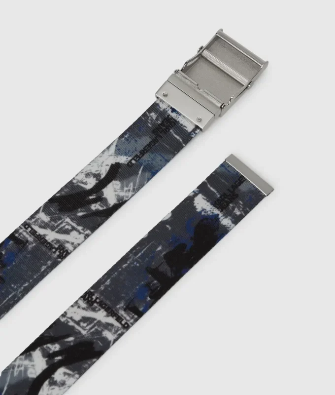 Graffiti print geweven riem