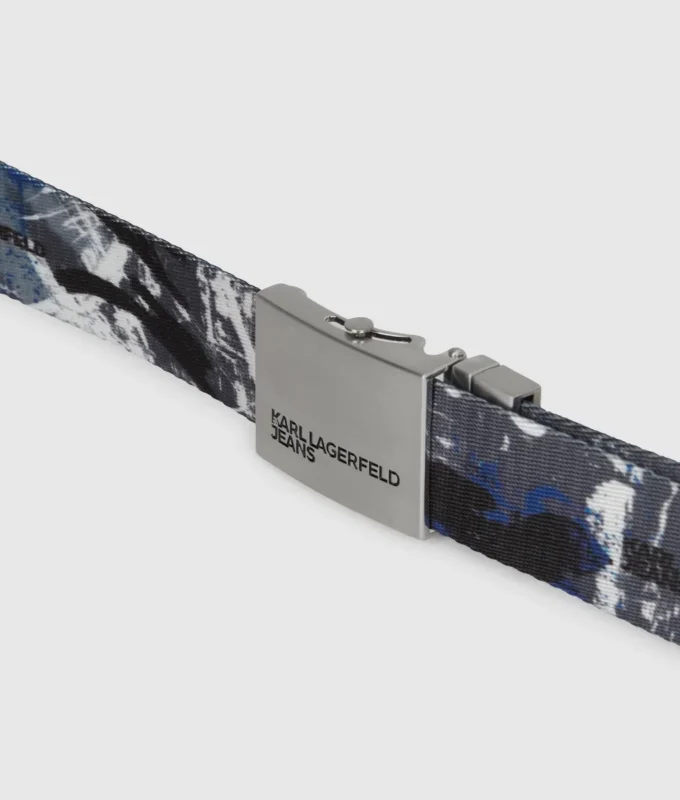 Graffiti print geweven riem