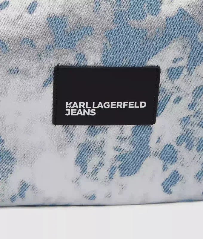Grote, glanzende denim hobotas