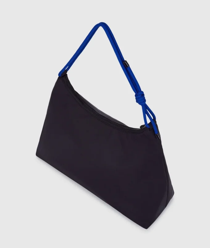 Grote nylon schoudertas met koord