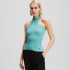 HALTERNECK GEBREIDE TOP