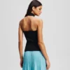 HALTERNECK GEBREIDE TOP