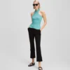 HALTERNECK GEBREIDE TOP
