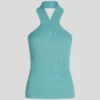 HALTERNECK GEBREIDE TOP