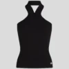 HALTERNECK GEBREIDE TOP