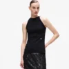 Haltertop met strass