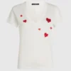 Hearts T-shirt met V-hals