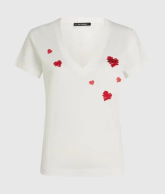 Hearts T-shirt met V-hals
